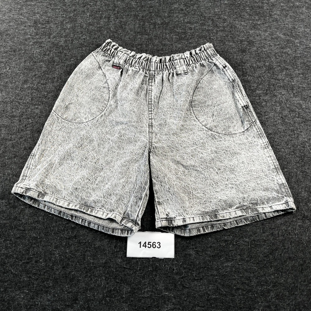 VTG Gitano Express Shorts Womens 7/8 Gray Denim Cotton Acid Wash stonewashed